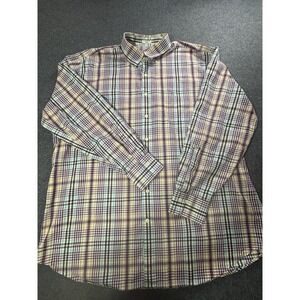 Men's Peter Millar Button Up Shirt Long Sleeve Multicolor Plaid & Checks XXL